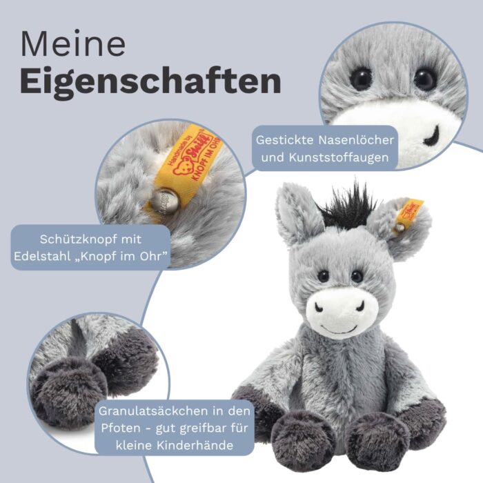 Steiff Kuscheltier Dinkieüßes Stofftier mit Kunststoffaugen, Kinder, Jungen & Mädchen, Friends, Plüschtier 20 cm – Bild 4