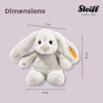Steiff Hoppie Hase m hellgrau, Plüschtier Hase mit Schlappohren, Soft Cuddly Friends, flauschiges Stofftier zum Kuscheln – Bild 2