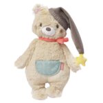 Fehn Kuscheltiero – Weicher Teddybär für Neugeborene als Einschlafhilfe - Stofftier zum Greifen, Fühlen
