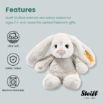 Steiff Hoppie Hase m hellgrau, Plüschtier Hase mit Schlappohren, Soft Cuddly Friends, flauschiges Stofftier zum Kuscheln – Bild 3