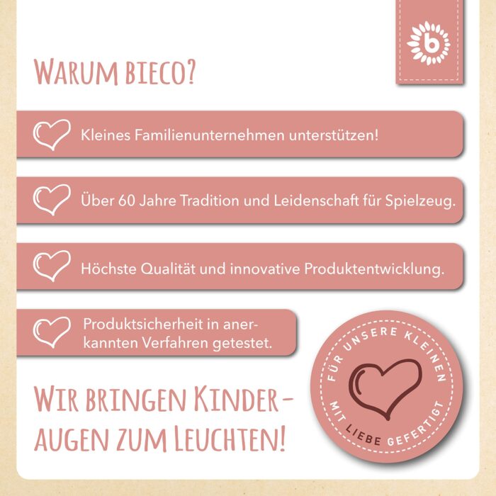 Bieco Kuscheltier Reh Ella mitassel | Baby Kuscheltier ab 0 Monate Stofftier Baby Plüschtier Reh rentier – Bild 2