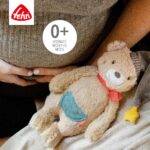 Fehn Kuscheltiero – Weicher Teddybär für Neugeborene als Einschlafhilfe - Stofftier zum Greifen, Fühlen – Bild 5